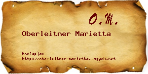 Oberleitner Marietta névjegykártya